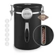 LRYYBTI Coffee Canisters with Window,Scoop and Airtight Lid Stainless Steel Kitc