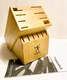 ZWILLING J.A. HENCKELS STATEMENT HARDWOOD 14-SLOT KNIFE STORAGE BLOCK ONLY NEW!