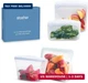Stasher Silicone Reusable Storage Bags, 4-Pack Starter Kit, Reusable Freezer Bag