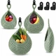 Honeydak Boho Hanging Wall Baskets for Kitchen Decor 3-Pack Teardrop Cotton