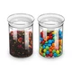 ZENS 2x 15oz Glass Canisters Jar with Lid, Airtight Spice Herb Tea Storage