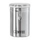 Oggi Stainless Steel Coffee Canister 62 fl oz Airtight Clamp Lid Clear Top
