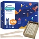 CORAL Light Brown 100% Compostable Knives - 120 Heavy Duty No Plastic Knives ...