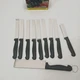 Shappu Stainless Steel 10 Pc Professional Cutlery Set Black Handle