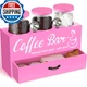 Skybooly 3 Pcs Coffee Bar Containers Set Include Coffee Sugar Container with Lid