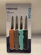 Farberware 3" PARING KNIFE SET 4 pc Plastic/Stainless Steel Kitchen #5215732 NEW