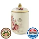 fanquare Porcelain Tea Canister, Normal Size Ceramic Jar, Vintage Gold Floral Co