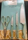 Martha Stewart 4 Piece Cutlery Set Knives Shears Chef Paring Stainless Aqua New