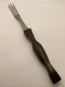 Vintage Cutco 1726 Turning 3 Prong Fork Dark Brown Swirl Handle 11"