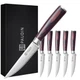 PAUDIN Steak Knives Set of 6, Kitchen Steak Knife 4.5 Inch, High Carbon Stain...
