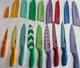 Cuisinart Knife Set -18pc Multi Lot - 9 Knives With Guards Covers Tropical Color