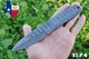 8"CUSTOM HAND FORGED DAMASCUS STEEL HUNTING BLANK BLADE KNIFE FULL TANG AH-1574