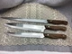 Vintage 3- Chef&rsquo;s Cooking Knives Japan Stainless D 400, Lifetime Cutlery Jet Cut