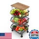 Newzealkids Fruit Basket for Kitchen 4 Tier Stackable Fruit Vegetable Storage Ba