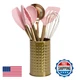 Paris Hilton Kitchen Set Tool Crock Silicone Cooking Utensils Stainless Steel