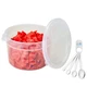 Lumintrail Cambro 12 Quart Round Food Storage Container Translucent with Lid, Bu