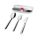 Alessi SA04S3 G Food &agrave; Porter Travel Cutlery Set: Spoon, Fork, Knife in 18/10...