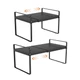 GZQIUYI Expandable Cabinet Shelf Organizer 14-25" 2-Tier - Black Steel