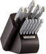 Sabatier  12-Piece Forged Triple Rivet Knife Set With Edgekeeper Technology Gray