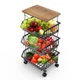 Newzealkids Fruit Basket for Kitchen 4 Tier Stackable Fruit Vegetable Storage Ba