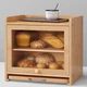 bamzc brz Bamboo Bread Box for Kitchen Countertop, Double Layer Kitchen Counter