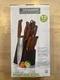 Denmark 12-Piece Stainless Steel Cutlery Knife Set with Black Wood Block