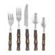 Cambridge Silversmiths 20-Piece Estelle Bamboo Flatware Set 20-Piece, Dark 