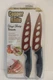 NEW TEKNO Copper Knife Stainless Steel 2 Pack Never Needs Sharpening - TEK 810