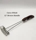 CUTCO Stainless Whisk Wisk Beater 12" Brown Handle #1060