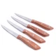 Gibson Home Seward 4 Piece Stainless Steel Steak Knife Cutlery Set with Wood