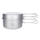 Best iBasingo Backpacking Cookset Titanium Camping Pots Set Ultralight Outdoor