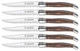 Trudeau Set of 6-Brown & Gray Laguiole Steak Knives with Pakkawood Handles St...