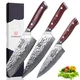 KEEMAKE Kitchen Knives Damascus Steel Nakiri Knife Chef Knife Cutting Tools