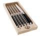 Laguiole Jean Dubost 6 Steak Knives w/Black Handles in Tray - FREE SHIPPING!