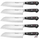 5x Wusthof Classic 7" Hollow Edge Santoku Kitchen Knife