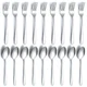 Gymdin 24 Pcs Forks and Spoons Silverware Set, 24P Spoons, Silver 