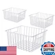 Y.Z.Bros 16" Freezer Storage Baskets, Wire Refrigerator Bins - Set of 3