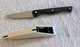 Pampered Chef 1044 3" Paring Knife With Sharpening Case Black Handle Full Tang