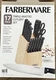 FARBERWARE Cutlery Set 17 Piece Triple-Riveted w/ Block & Cutting Board - Knives
