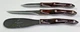Lot 3 Cutco Knives 1768 Spreader 1720 Pairing & 1721 Trimmer Knife