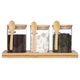 GURUDAR 3PK 20oz Glass Spice Containers with Spoon, Airtight Sealed Condiment Ja