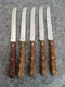 VTG Case XX Miracle-edge M 254 Steak Table Knife Set of 6 Wood Handles USA   A