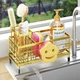 HapiRm Sink Caddy Sponge Holder Self-draining Kitchen Sink Organizer Smiley Face