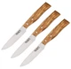 3 PACK LionSTEEL Single Steak Knife 4" W.1.4116 Steel Blade Olive Wood Handle