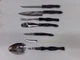Lot of 7 CUTCO Knives Pearl & Brown Handles 1720-1768-1728-1726-1759-1729+