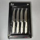 Cangshan ALPS Series 1026948 German Steel Forged 4 Steak Knife Set, White