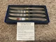 Reed and Barton Golden Jubilee Four Piece Stainless Steel Steak Knives in Box 