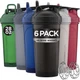 Hydra Cup 6-Pack 28oz Protein Shaker Bottles with Whisk Ball