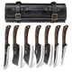 HOSHANHO Butcher Knife Set, Hand Forged Butcher Chef Knife Set with Roll Bag,...