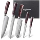 Kitchen Knife Set 5 Pcs Chef Sharp Santoku Japanese Stainless Steel Vorgexora